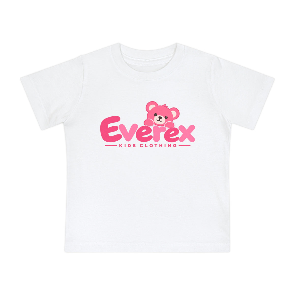 Baby T-Shirt - Everex Pink Bear Logo Kids Tee