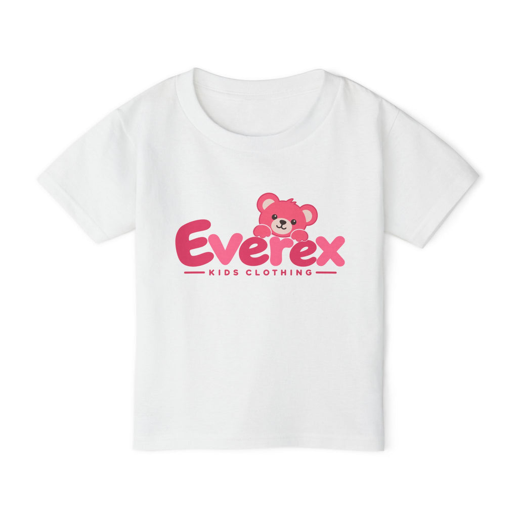 Everex Pink Teddy Toddler T-Shirt — Cute Kids Graphic Tee