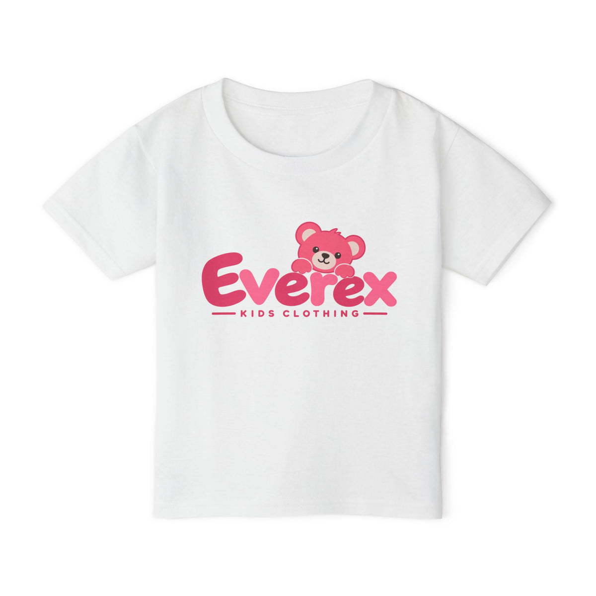 Everex Pink Teddy Toddler T-Shirt — Cute Kids Graphic Tee