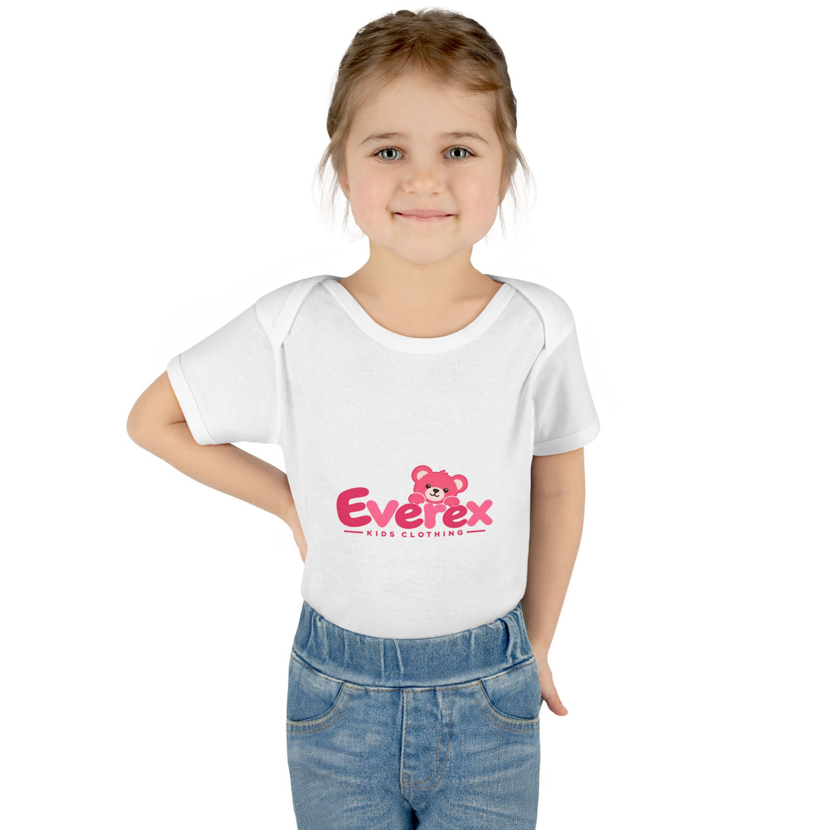 Everex Pink Teddy Infant Bodysuit