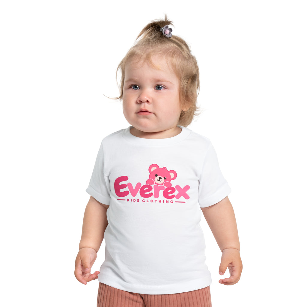 Baby T-Shirt - Everex Pink Bear Logo Kids Tee